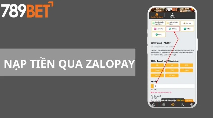 Hướng dẫn gửi tiền qua ví điện tử Zalopay